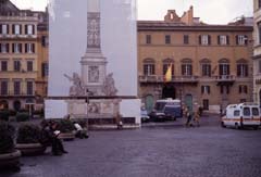 Obelisk restoration at Piazza Mignanelli, Rome