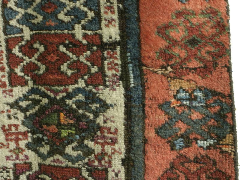 East Anatolian all-border rug, faded repiling