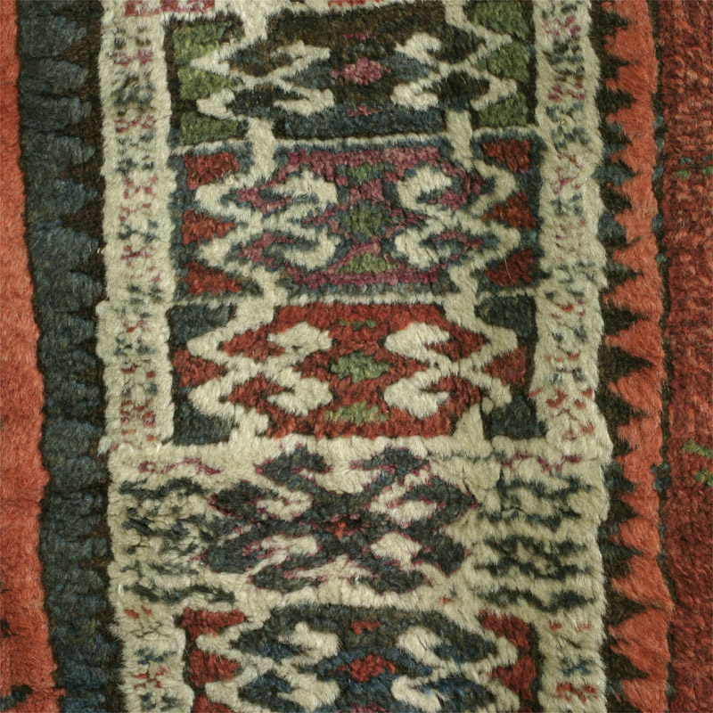 East Anatolian all-border rug, white border