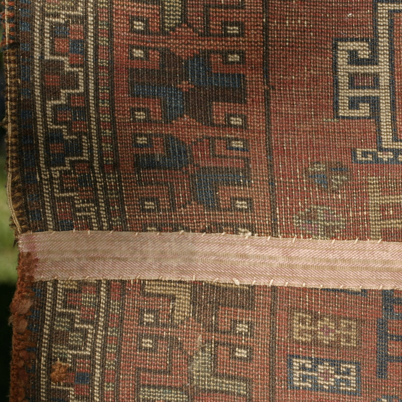 Anatolian village rug - back cut and shut detail