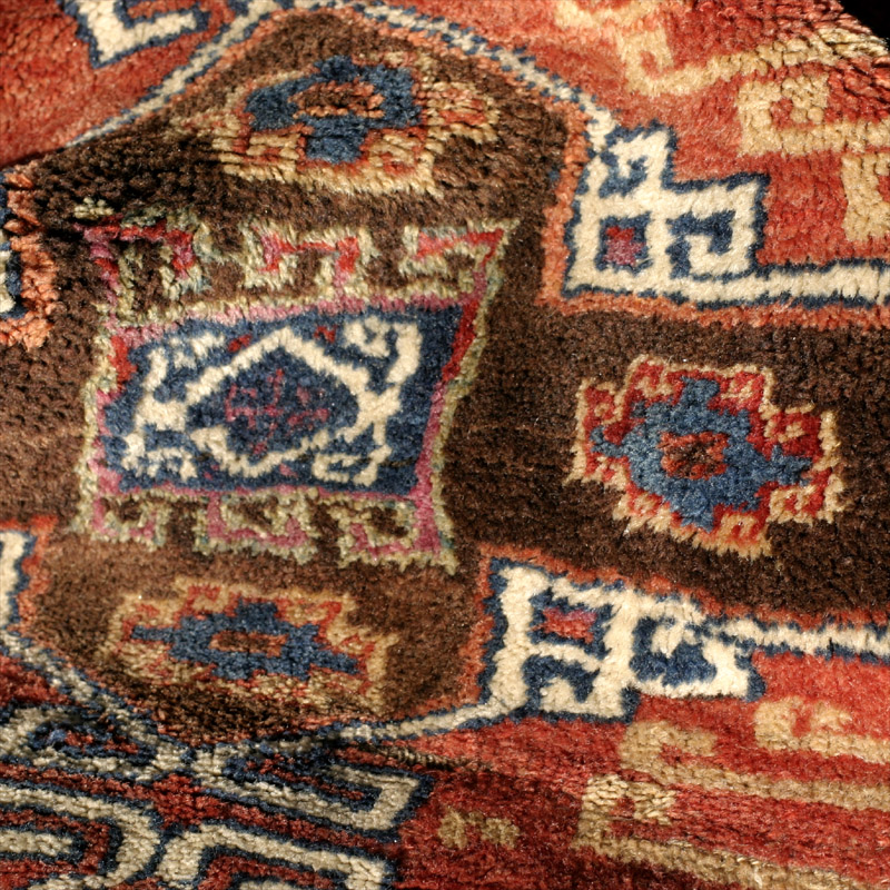 Anatolian village rug - brown medallion