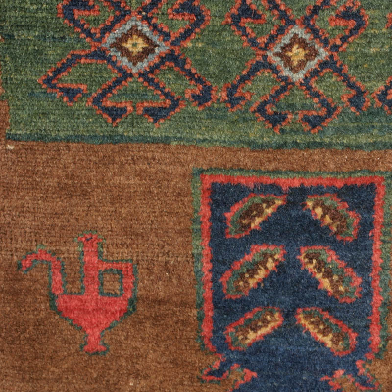 Dated kolyai Kurdish rug - pile detail