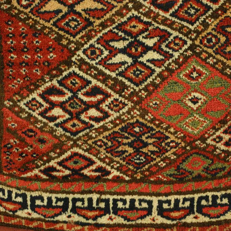 Khorassan Kurd (Quchan) rug, field bottom border