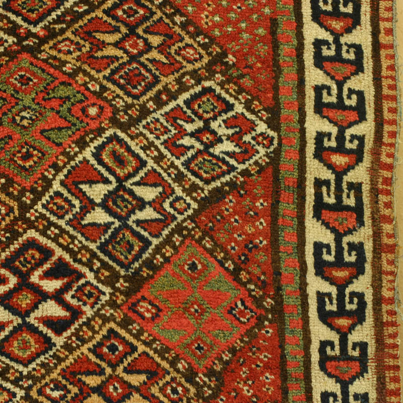 Khorassan Kurd (Quchan) rug, right side of field
