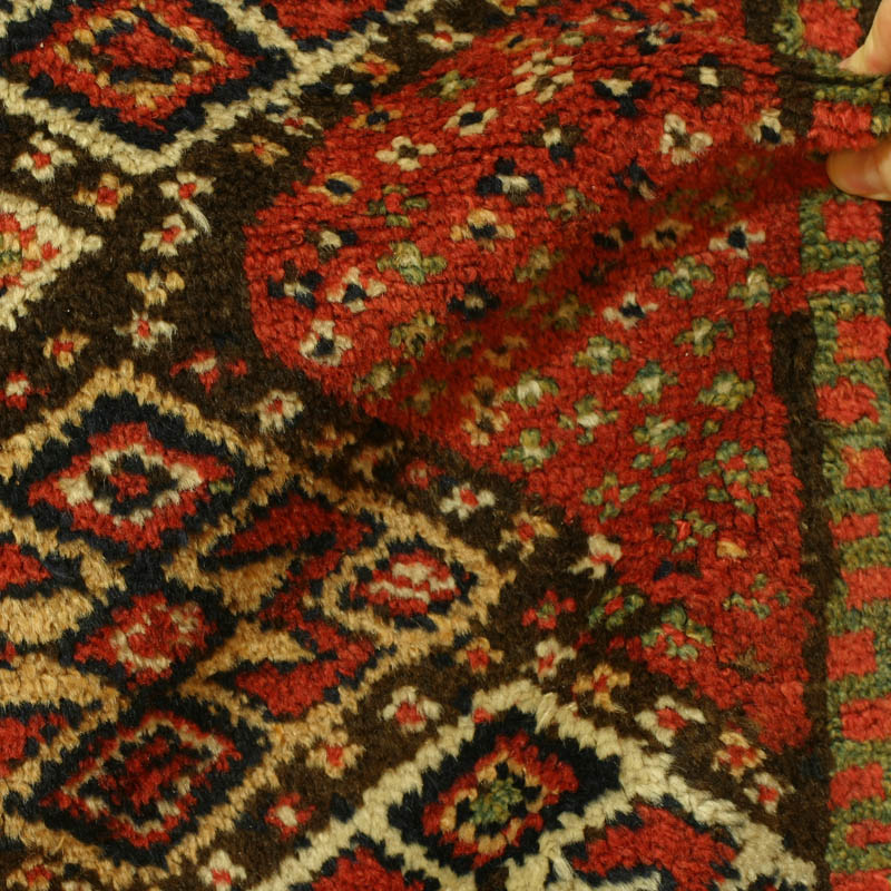 Khorassan Kurd (Quchan) rug, pile fold