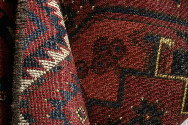 Ersari Turkmen main carpet, Turkmenistan second half 19th century: view of backside