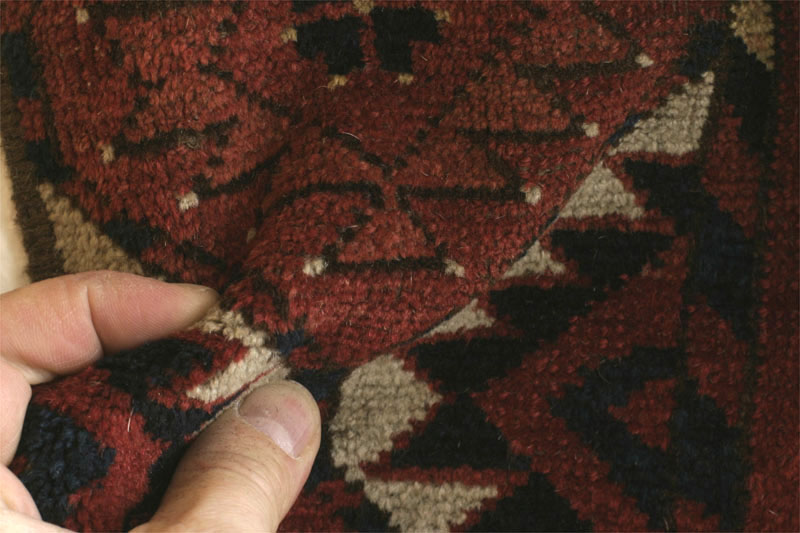 Ersari Turkmen main carpet, Turkmenistan second half 19th century: pile fold