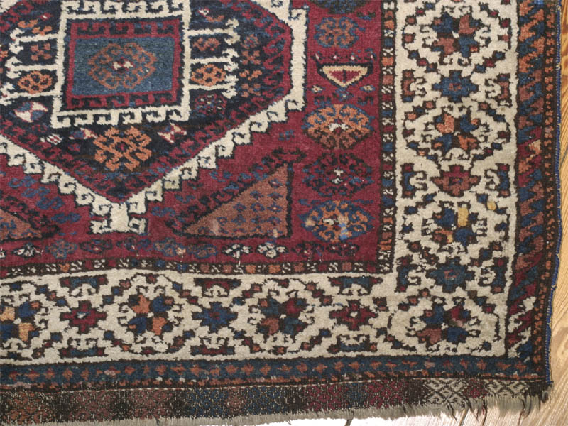 corner of Gaziantep Kurdish or Yuruk rug