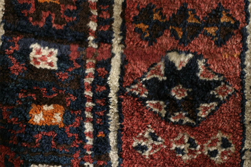 Kurdish rug, Hakkari area, east Anatolia: small fold repiled?