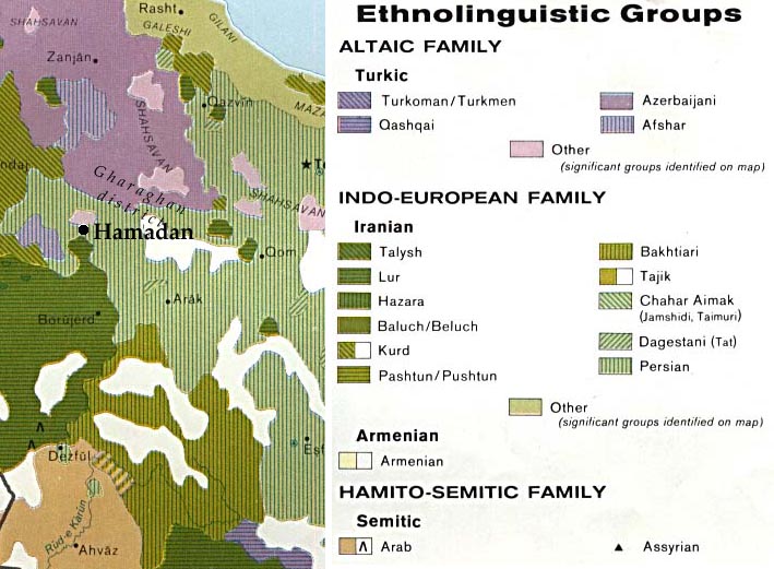 Hamadan area ethnic mix