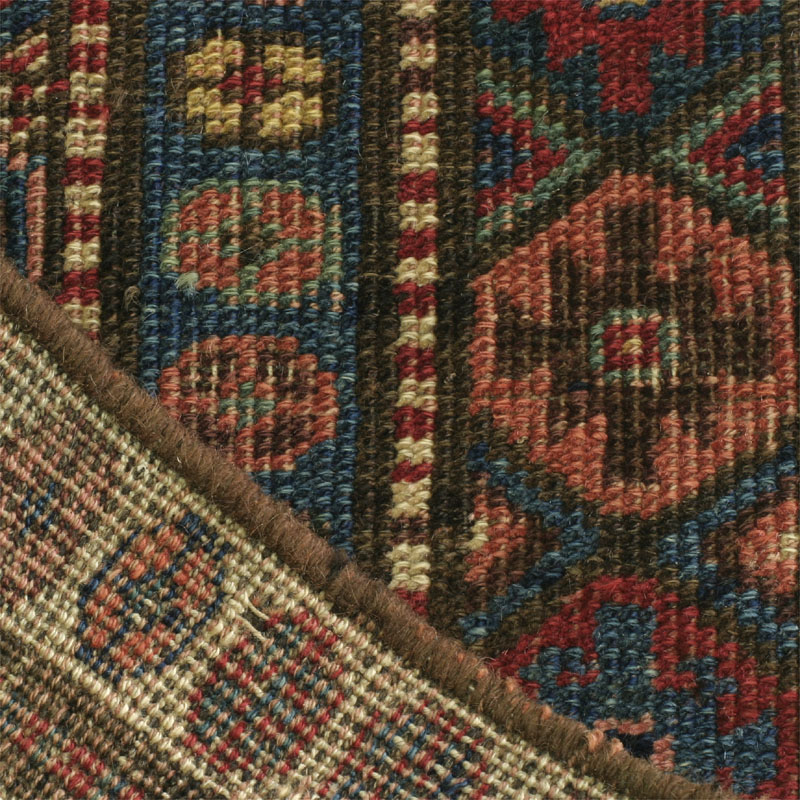 Kurdish rug - jaf or quchan? -  border detail and back