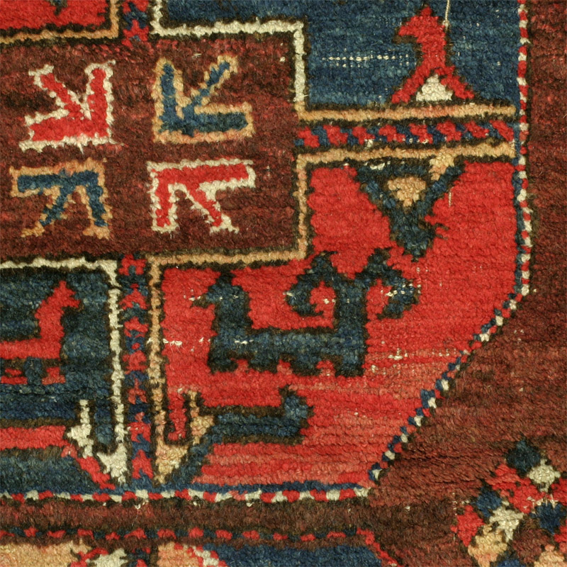 Karakalpak or Uzbek main rug - gul detail