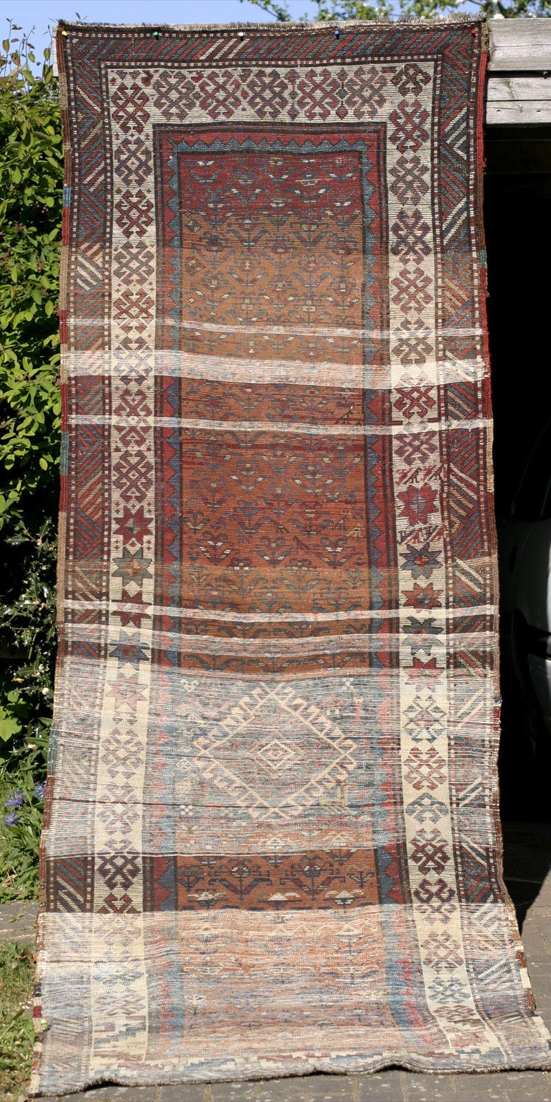 Kurdish long rug - back side