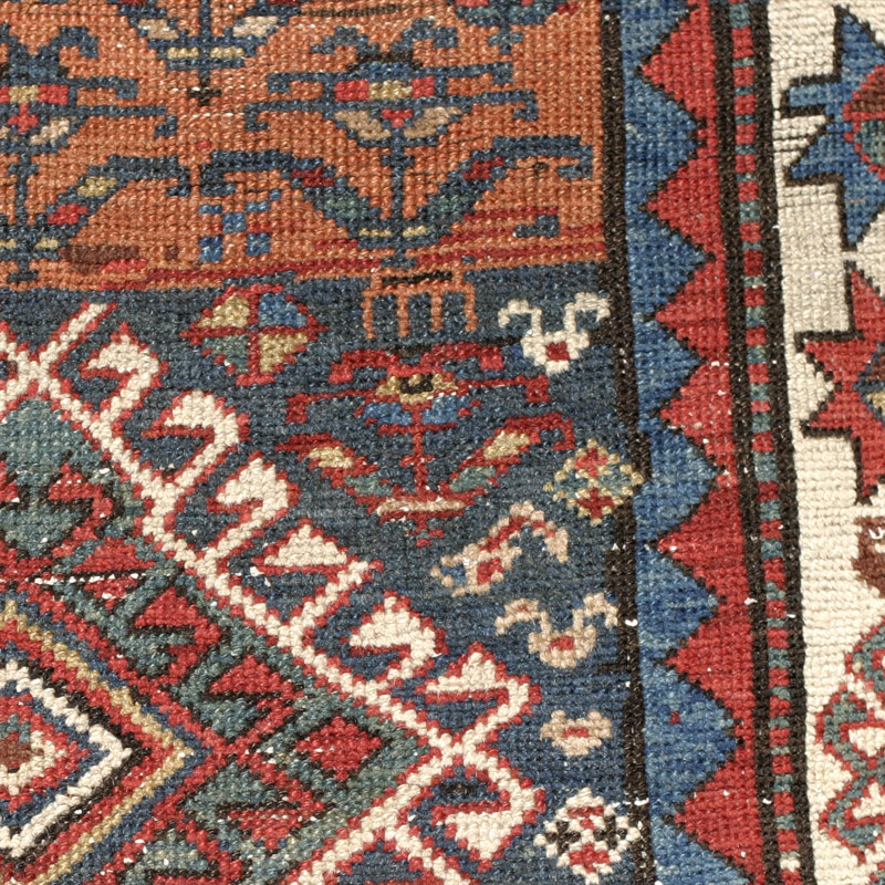 Kurdish long rug - back, corner
