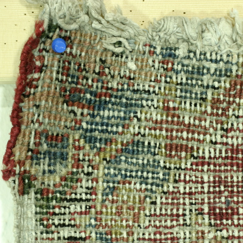 Heriz Mehrivan rug - detail of back showing weave