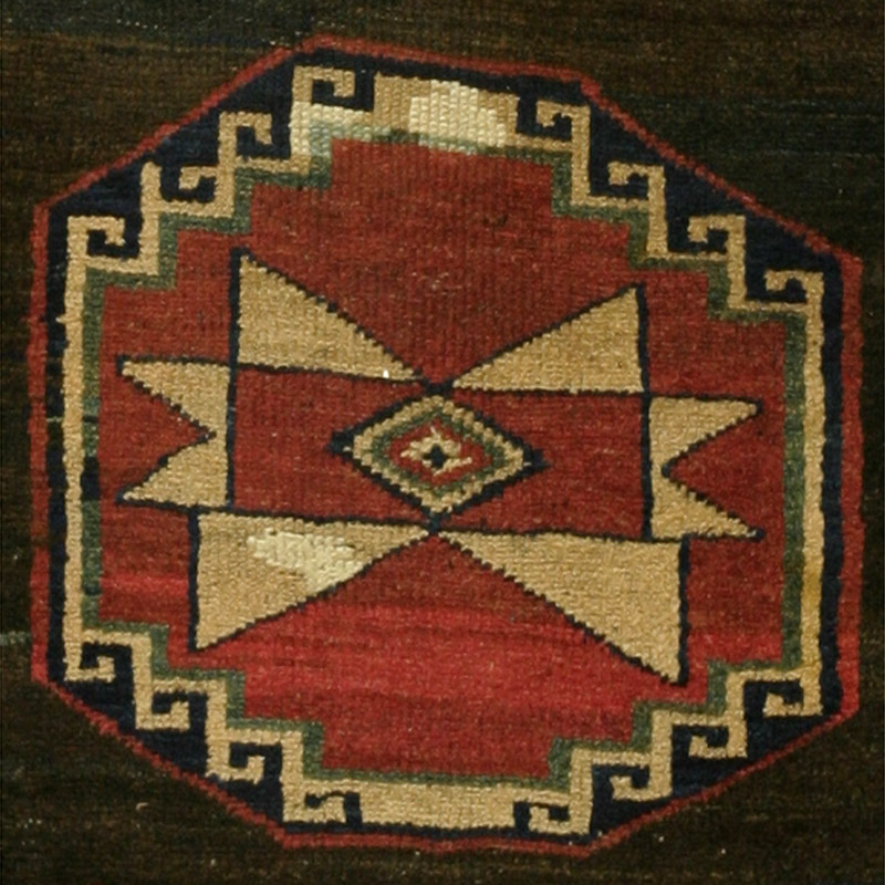 NW Persian medallion Kurdish rug: 1st medallion